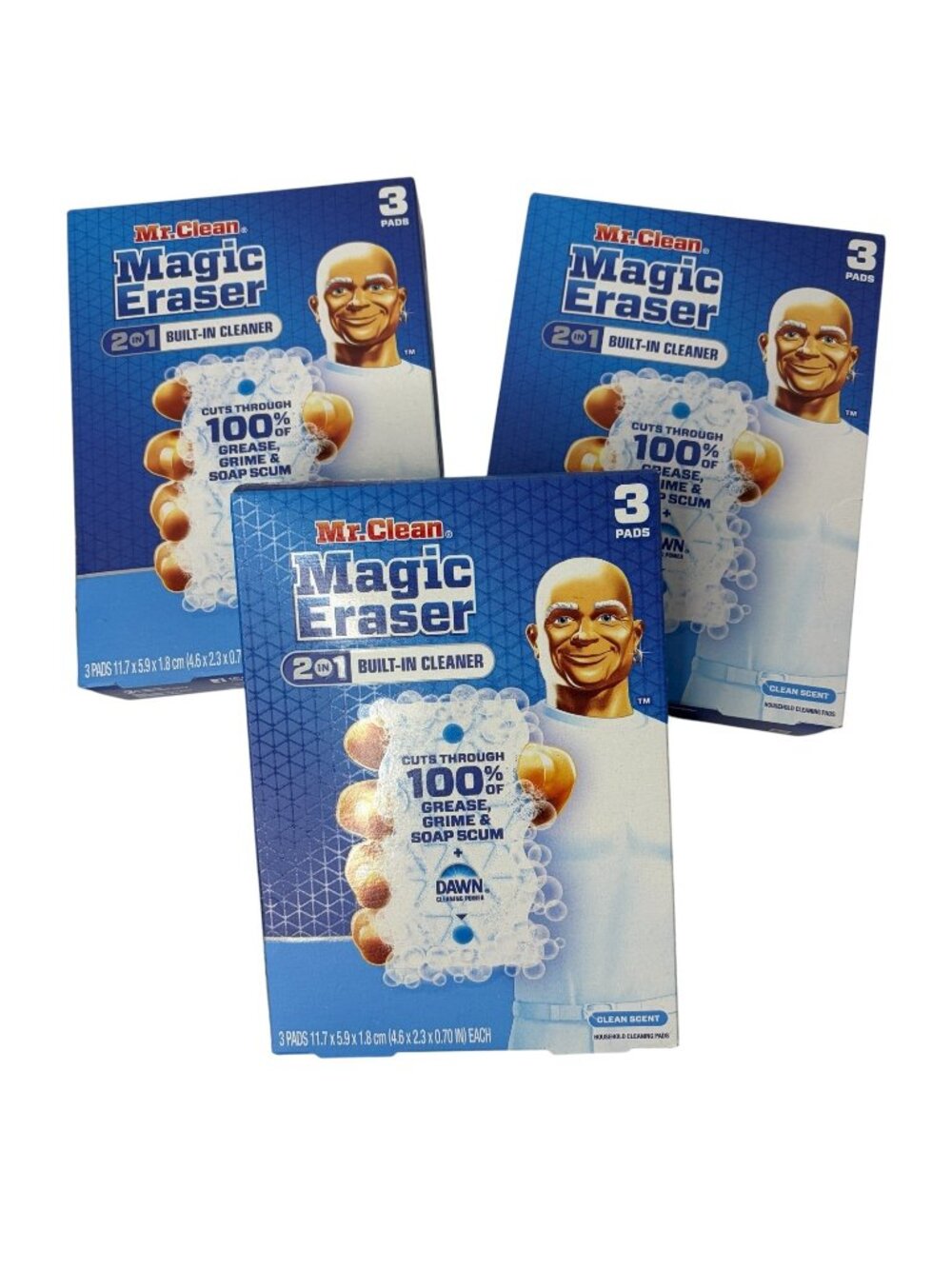 3 Mr. Clean Ultra Foamy Heavy Duty Cleaning 9 Pad's For All Purpose